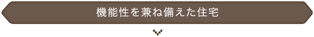 機能性を兼ね備えた住宅